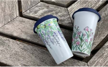 有田焼 Traveling Tumbler / Nadeshiko トラベリングタンブラー 撫子【 幸楽窯 / YUIKA Lab 】コンビニ コーヒー Mサイズ 食器 器 カップ 花 はな cp01