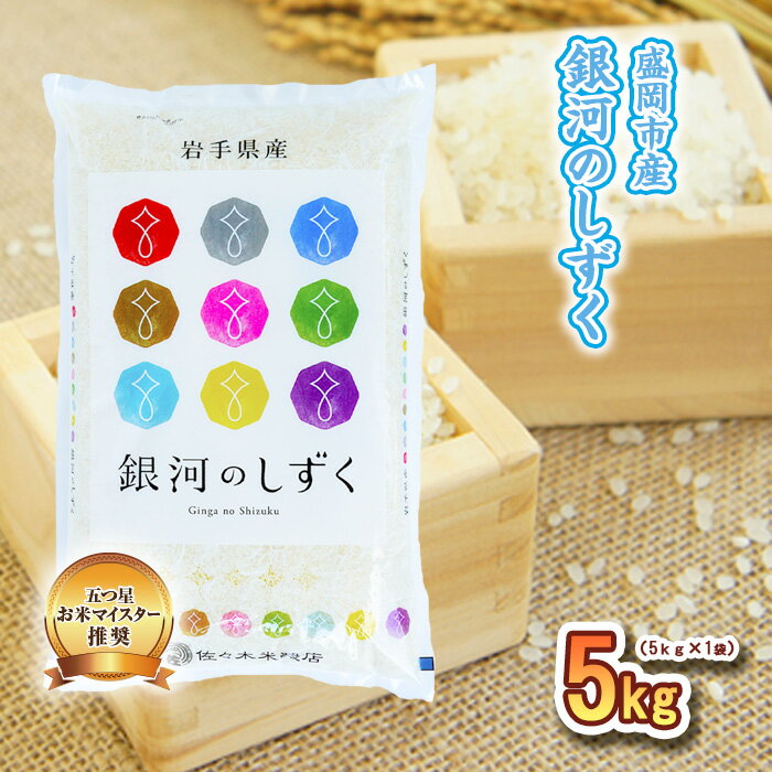 【ふるさと納税】米 銀河のしずく 5kg 盛岡市産 お米マイスター推奨 お米 おこめ こめ コメ 精米 白米 岩手県 岩手 盛岡