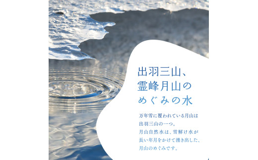 FYN9-015 月山自然水2L×6本×2箱 天然水 国産 備蓄 防災 保存 ペットボトル ナチュラル 山形県 西川町