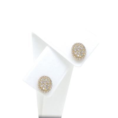 ふるさと納税 泉佐野市 ARC-EN-CIEL　K18YGダイヤ1.00ct オーバル形ピアス　【鑑別書付き】 J023-4 |  | 03