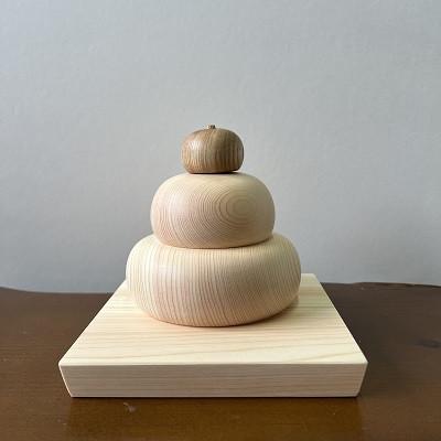 ふるさと納税 大川市 ヒノキの木製鏡餅