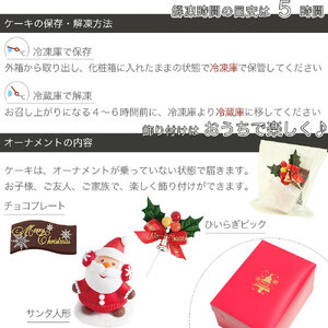 クリスマス ケーキ Xmas ホワイトツリー 生クリーム 18×13cm 4～6名様用 クリスマスツリー ホワイトクリスマス かわいい おしゃれ 冷凍 徳島県 阿波市