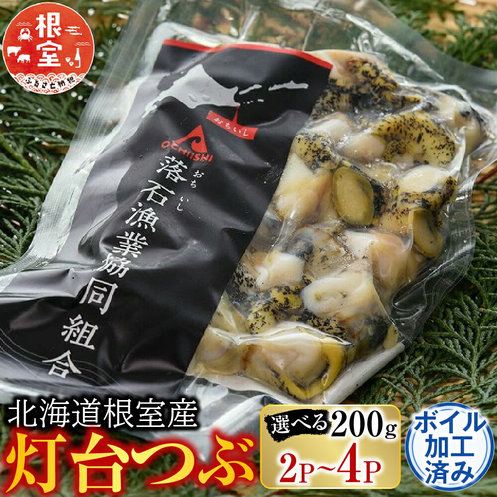 【ふるさと納税】 [北海道根室産] 灯台つぶ 200g 選べる 2P ? 4P つぶ ツブ つぶ貝 ツブ貝 つぶがい ツブガイ 貝 お取り寄せ グルメ 海鮮 ボイル 北海道 根室市 ふるさと納税