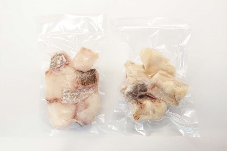 幻の天然クエ鍋2~3人前用切身合計500g (身200g、アラ300g)〈10月~3月のお届け〉 【005_0143】