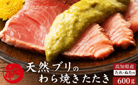 高知県産 天然ブリ 藁焼きたたき 室戸春ブリ 葉ニンニクのぬた 約600g 【池澤鮮魚オンラインショップ】 [ATBE010]