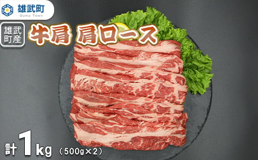 雄武産牛肉セット(冷凍)牛肩ロース肉500g×2【0911701】