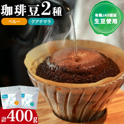【ふるさと納税】有機JAS認証生豆使用 珈琲豆2種セット（ペルー・グアテマラ）Artisan＋《30日以内に出荷予定(土日祝除く)》珈琲豆 挽き豆 コーヒー 飲み比べ ギフト プレゼント カフェ 千葉県 流山市 送料無料