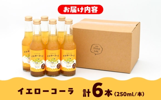 コーラ すぐ飲めるイエローコーラ 250ml×6本セット ジュース 手作り ソフトドリンク スパイス 健康 コーラ 健康 爽やか クラフトコーラ ご当地コーラ ソフトドリンク ジュース 炭酸 スパイス