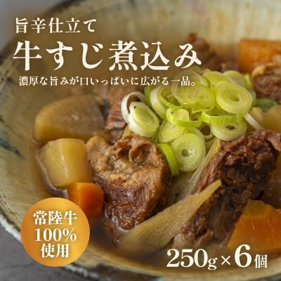 ふるさと納税 茨城町 常陸牛　牛すじ煮込み　250g×6個