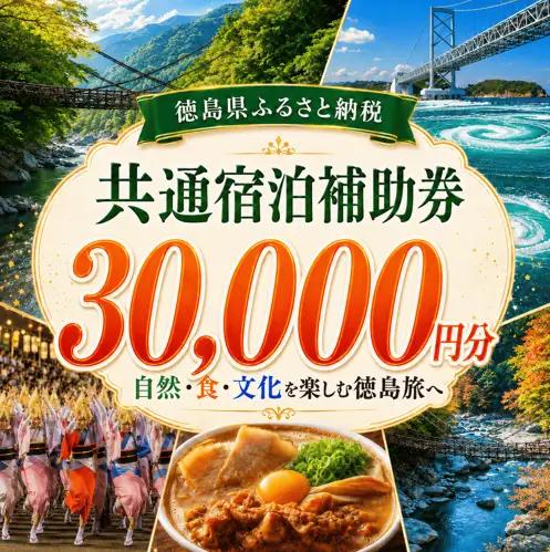 宿泊券 30,000円分 徳島 旅行券 宿泊券