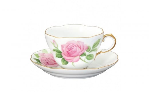 【手描き】プリンセスアイコカップ&ソーサー〈大倉陶園〉