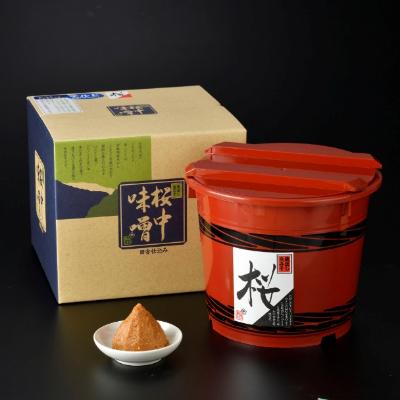 ふるさと納税 村田町 桜中味噌店　蔵出し味噌の赤樽詰め 4kg