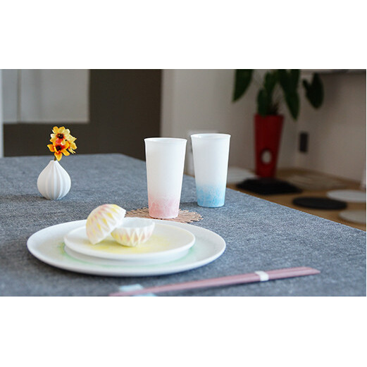 やま平窯元 エッグシェル タンブラーM 泡 Pink A20-254_イメージ4