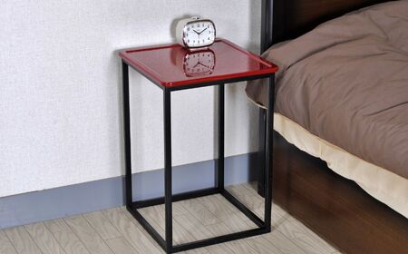 〈創業明治2年、田中家具謹製〉二本松伝統家具 レトロモダンサイドテーブル 1段 #1【田中家具】