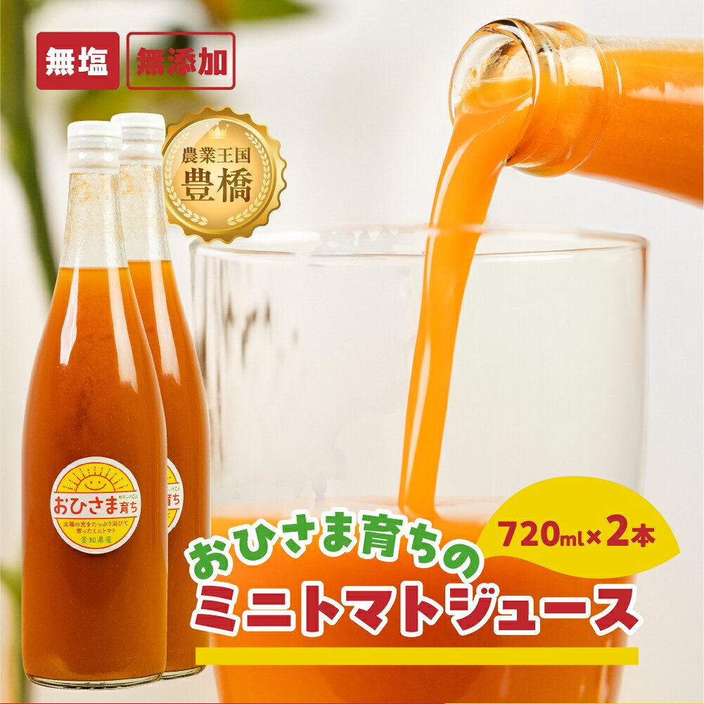 【ふるさと納税】おひさま育ち ミニトマトジュース720ml 2本セット　野菜ジュース 愛知県 豊橋市