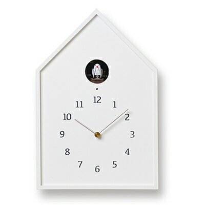 【ふるさと納税】Birdhouse Clock / ホワイト（NY16-12 WH）レムノス?Lemnos?時計 工芸品 装飾品 民芸品 伝統技術 インテリア 鳴き声 カッコー時計 奈良 雄一 ライトセンサー