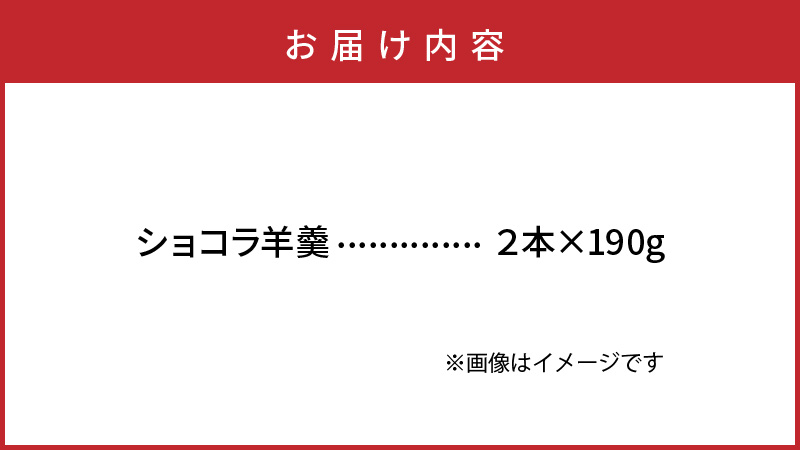 ショコラ羊羹 2本 チョコレート ようかん お茶うけ スイーツ デザート おやつ お菓子_2307R-2