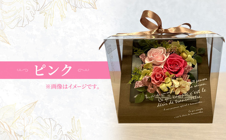 プリザーブドフラワーウッドフレーム3WAY 選べるカラー レッド オレンジ パープル ピンク イエロー グリーン お花 花 インテリア お誕生日 記念日 祝い花 プレゼント ギフト 東京都 大田区 オ