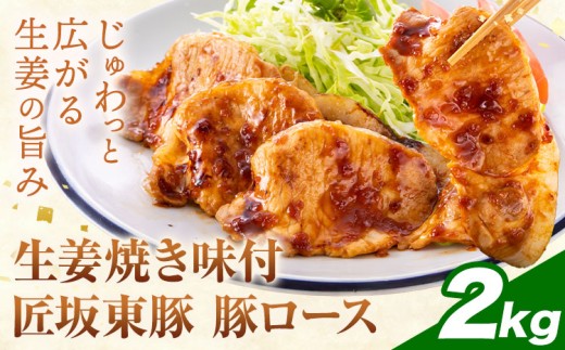 【ふるさと納税】匠坂東豚 国産豚 ロース 生姜焼き 味付 2kg (250g×8パック) 株式会社坂東太郎　おにくブッチャーズ《30日以内に出荷予定(土日祝除く)》茨城県 河内町 豚 豚肉 肉 おかず【配送不可地域あり】