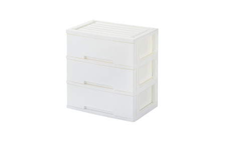 NEWLIFE ワイドチェスト収納3段 ナチュラルホワイト 収納ケース 衣装ケース プラスチック 新生活 引っ越し 大容量 引き出し プラスチック 収納棚 おしゃれ 押入れ 押し入れ収納 リビング収納