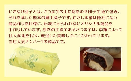 むさし本舗 熊本 いきなり団子 粒あん 15個セット さつま芋 サツマイモ 団子 熊本 郷土料理