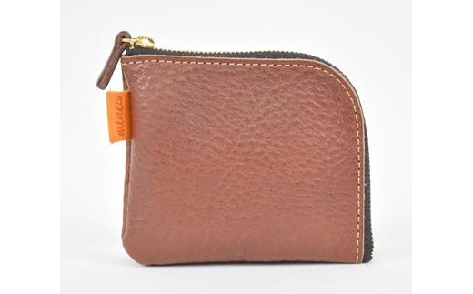 栃木レザー使用｜やわらか本革Lジップミニ財布｜Lzip wallet small 02｜チョコ｜minca（全7色）