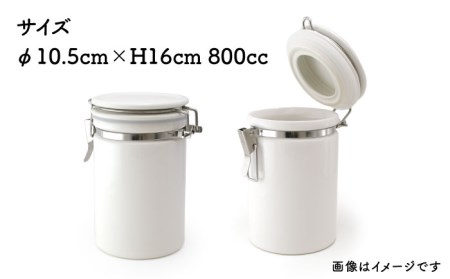 【美濃焼】コーヒーキャニスター200 2個セット ゴールドリング アイボリー×トマト【ZERO JAPAN】保存容器 コーヒー豆 紅茶 緑茶 日本茶 陶器 密閉 密封 遮光 コーヒー 豆 粉 おしゃれ