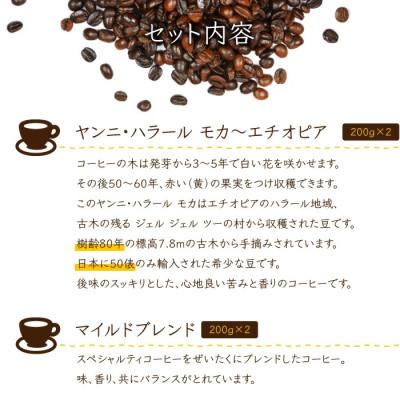ふるさと納税 高鍋町 エチオピア産モカとブレンドコーヒー(豆) |  | 01
