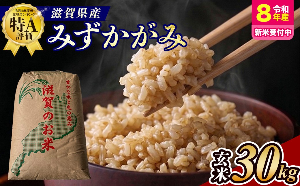 
                  【令和8年産 新米 先行予約】近江米みずかがみ 30kg（玄米）※2026年9月～発送
                