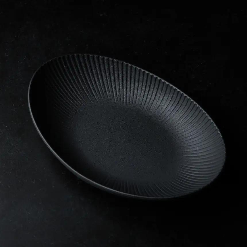 ware hendey デザイン皿 オーバル型 1枚 | デザイン皿 皿 カレー皿 耐熱皿 食洗機 電子レンジ オーブン 使用可 高品質 プレミアム デザイン 高級感 料理 陶器 | 奈良県 五條市