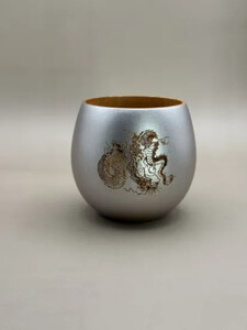 コーヒーカップ 銀龍（桐箱入り）［NF114］