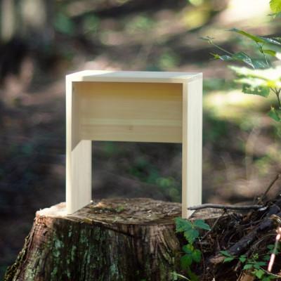 ふるさと納税 山梨県 深澤直人氏デザインのスツール　山梨日日新聞社の木製プロダクト「morini(モリニ)」シリーズ