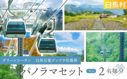 珍しい高山植物に出会えるチャンス！　白馬五竜パノラマセット　ゴンドラ往復乗車券　大人2名様　/　長野県白馬村【L0970734】