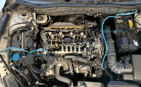  サイクロンアース GJアテンザ・アクセラ2.2L用 ディーゼルエンジン車[ アースコード アースケーブル マツダ ディーゼル ] マイカー 車両 マツダ車 静電気の除去 煤防止 ディーゼル車 