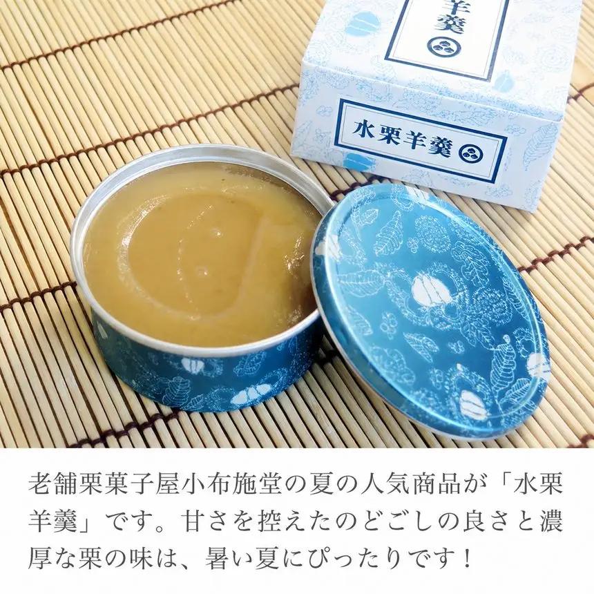  水栗羊羹 80g × 6個 ［小布施堂］ 水羊羹 栗水羊羹 栗羊羹 栗 ギフト お中元 長野県 信州 和菓子 ［A-57］