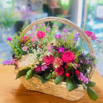 ふるさと納税 大刀洗町 【毎月定期便】和む花かご全12回 |  | 01