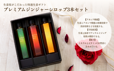 ジンジャーシロップ プレミアム 生姜シロップ ジンジャーシロップ【3本】