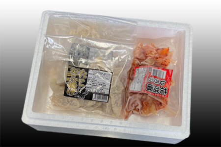 【北海道根室産】たこ唐揚げ250g×3P、花咲かにむき身300g×1P C-36073