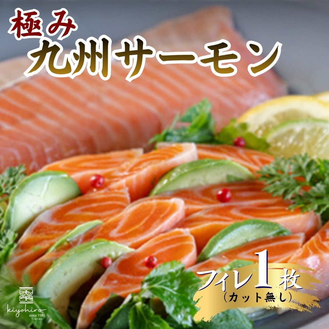 【ふるさと納税】〆サーモン 九州産サーモン フィレ 1〜2枚 130g前後 カットなし 刺身 真空パック 冷凍 清広 極みシリーズ | しめサーモン 鮭 サケ シャケ 海鮮 おつまみ 晩酌 おかず 産地直送 ギフト 贈答 福岡県 須恵町