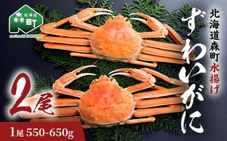 ずわいがに（550g～650g） 2尾入り 北海道森町水揚げ かに カニ 蟹 ガニ がに 森町 ふるさと納税 北海道 ずわいかに ズワイガニ mr1-0921