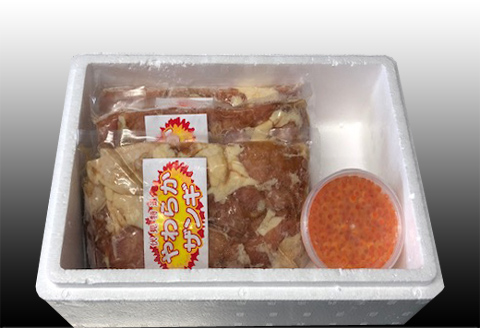 味付若鶏やわらか唐揚げ(ザンギ)350g×3P、いくら醤油漬け100g×1P A-30037