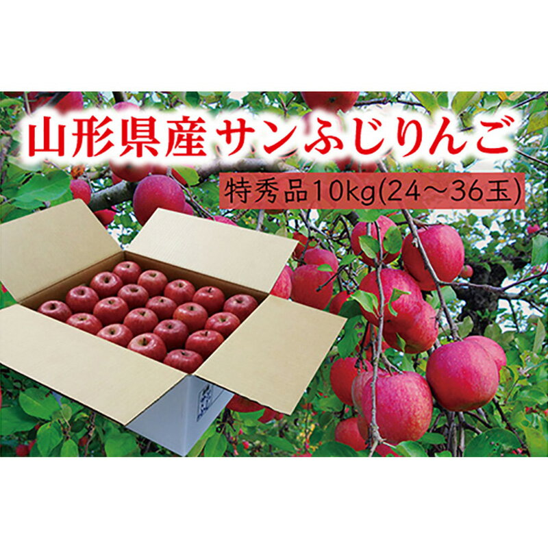【ふるさと納税】 《先行予約 2026年度発送》【山形県産】サンふじりんご特秀品10kg りんご リンゴ 林檎 デザート フルーツ 果物 くだもの 果実 食品 山形県 FSY-0403