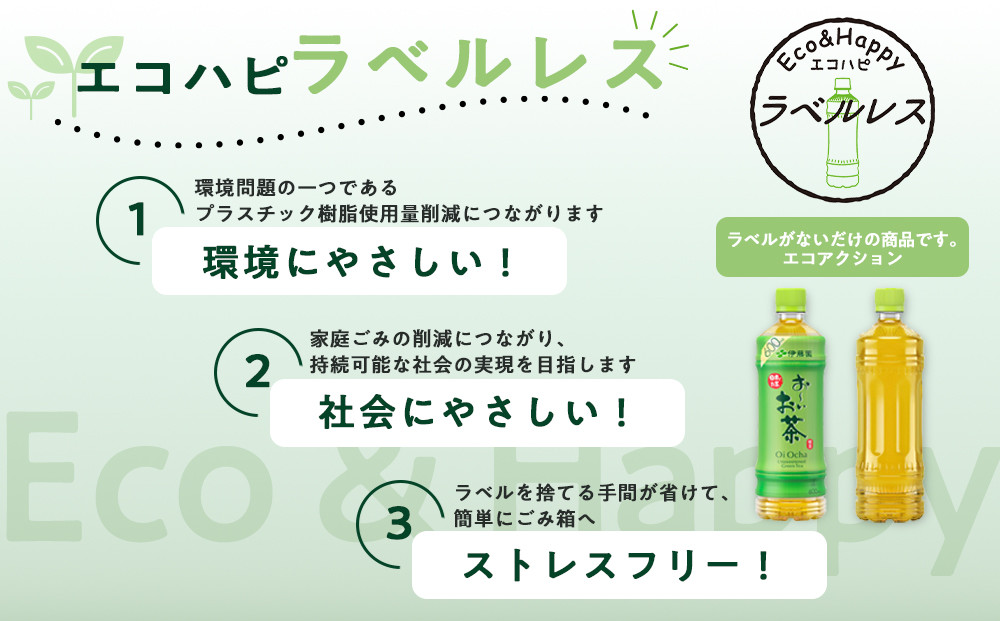 お～いお茶　緑茶　ラベルレス　600ml　48本セット　訳あり　おーいお茶 ペットボトル  ぺットボトル飲料 ケース 箱 伊藤園 静岡 カテキン 送料無料 健康 飲料 ソフトドリンク まとめ買い 常備品　防災　お茶　静岡茶