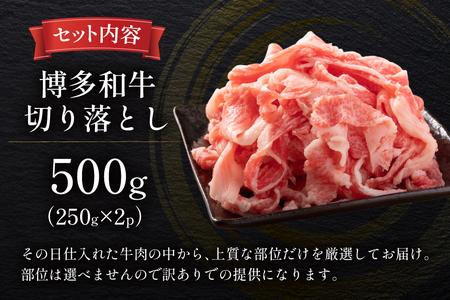 牛肉 切り落とし 博多和牛 訳あり A4以上 250g 2p 牛肉
