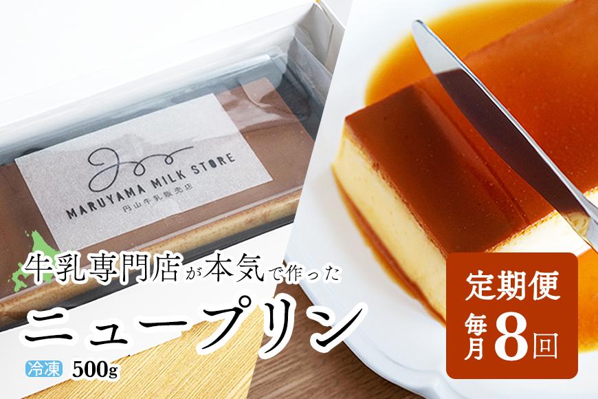 【定期便】濃厚プリン　New Pudding（ニュープディング）（500g×1本）×8ヶ月【be152-0931-100-8】