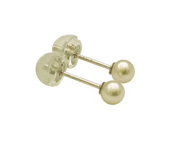 1731 アコヤ真珠3.5mm　K14WG スタッドピアス  アコヤ真珠 3.5ｍｍ K14WG スタッドピアス　パールピアス 真珠ピアス ホワイトゴールド  ベビーパール 小ぶり 上品 フォーマル カジュアル 冠婚葬祭　普段使い 国産 プラチナ