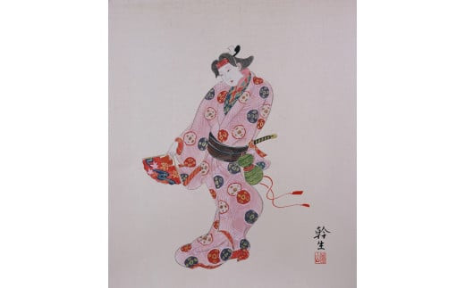 園山幹生　リトグラフ　「出雲の阿国」 322032_EW003