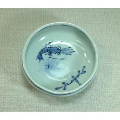 ふるさと納税 長崎県 【波佐見焼】φ13cm小鉢2個組　吹き墨エビ絵　2 21334 |  | 01