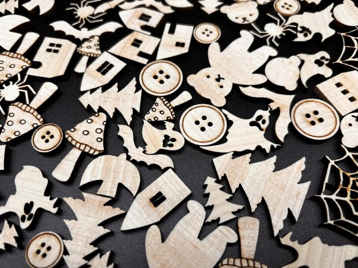 西川材を使った木のステッカー「Wooden Sticker（ハロウィンセット）」
