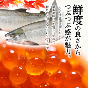 本場北海道産 しょうゆいくら たっぷりビン入り5本！ 秋鮭イクラ イクラ いくら 小分け 北海道 海鮮 魚卵 鮭 サケ 秋鮭 F4F-5961